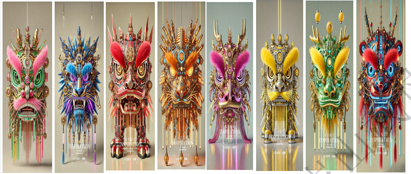 万岁山巡游赛博风狮龙